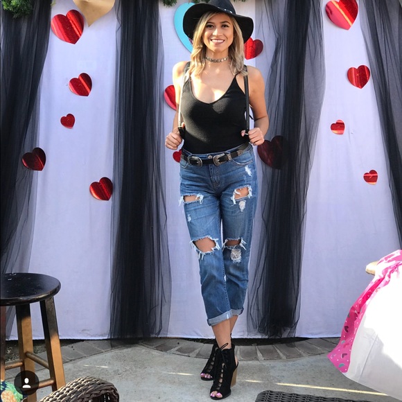 Black peep toe booties - Picture 8 of 8